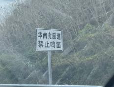 【168sports】广东一高速路立“华南虎廊道禁止鸣笛”标牌
